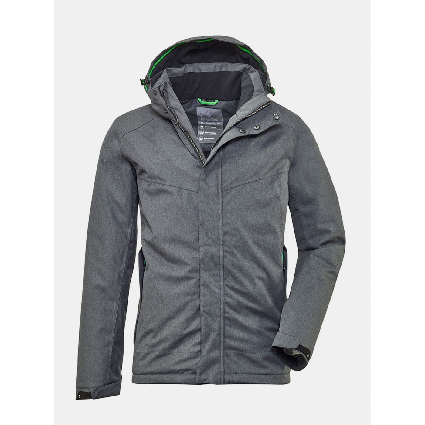 Grey men's winter jacket killtec