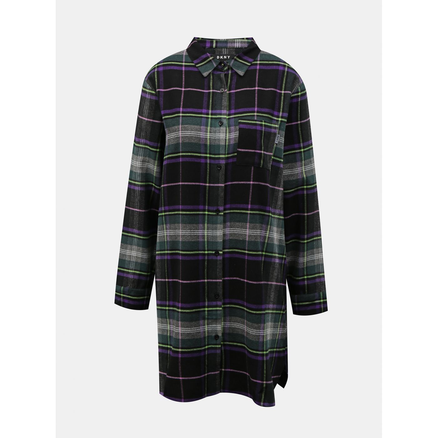 Black Plaid Nightgown DKNY