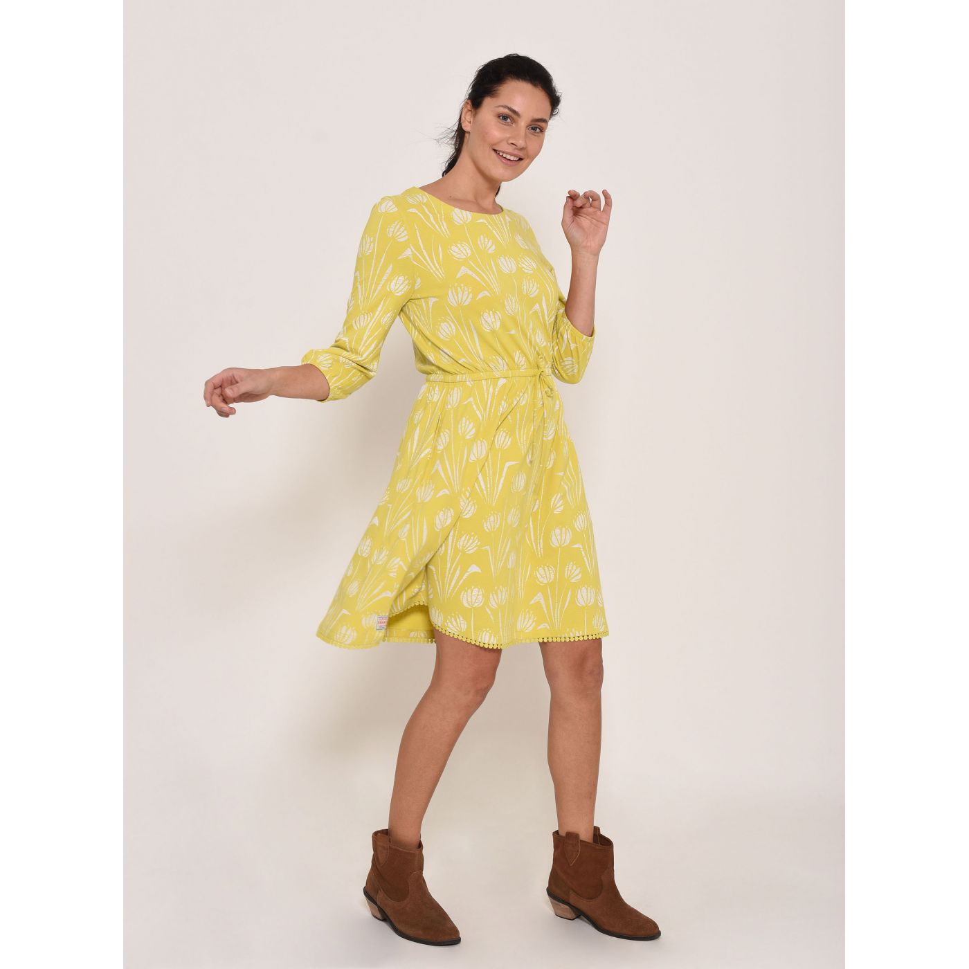 Brakeburn Yellow Floral Dress