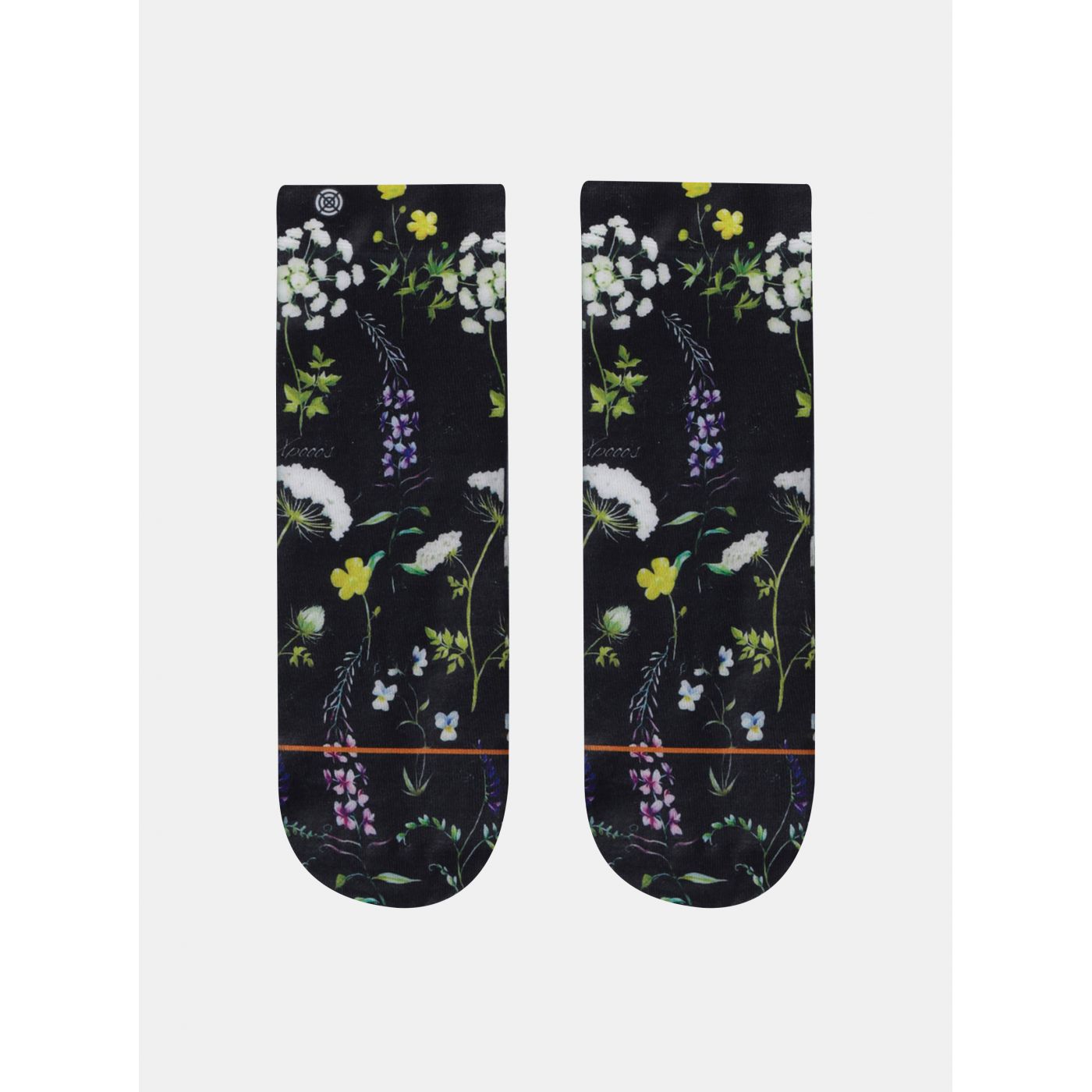 Men's Black Floral Socks XPOOOS