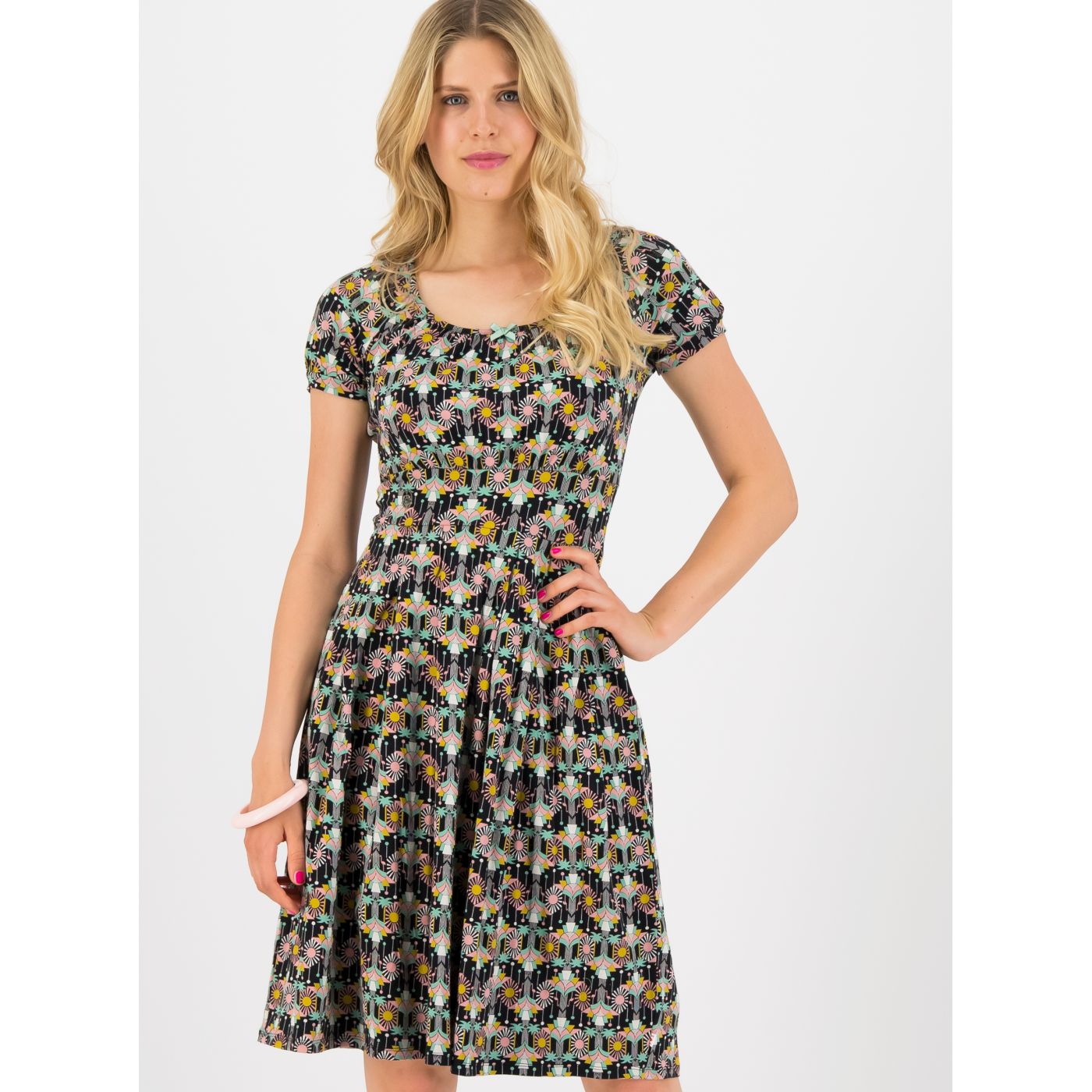 Blutsgeschwister Pink-Black Patterned Dress