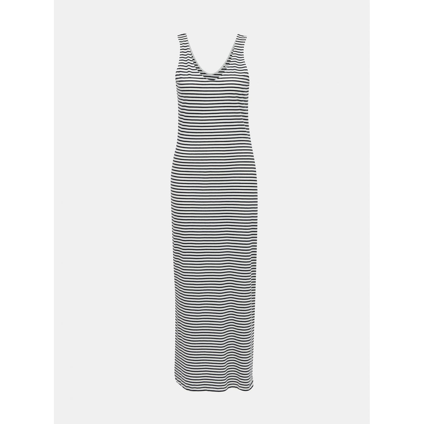 Blue-white striped basic maxid dress ONLY May