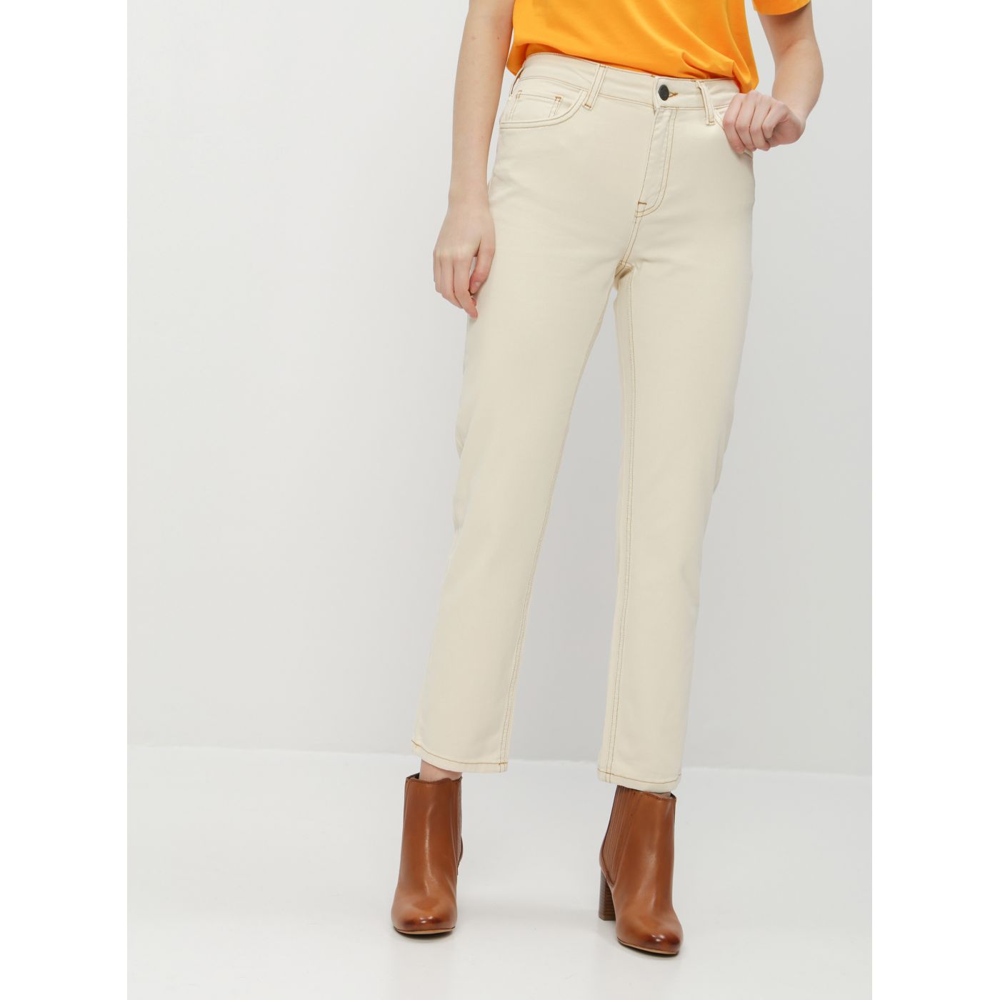 Creamy Straight Fit Jeans Noisy May Jenna