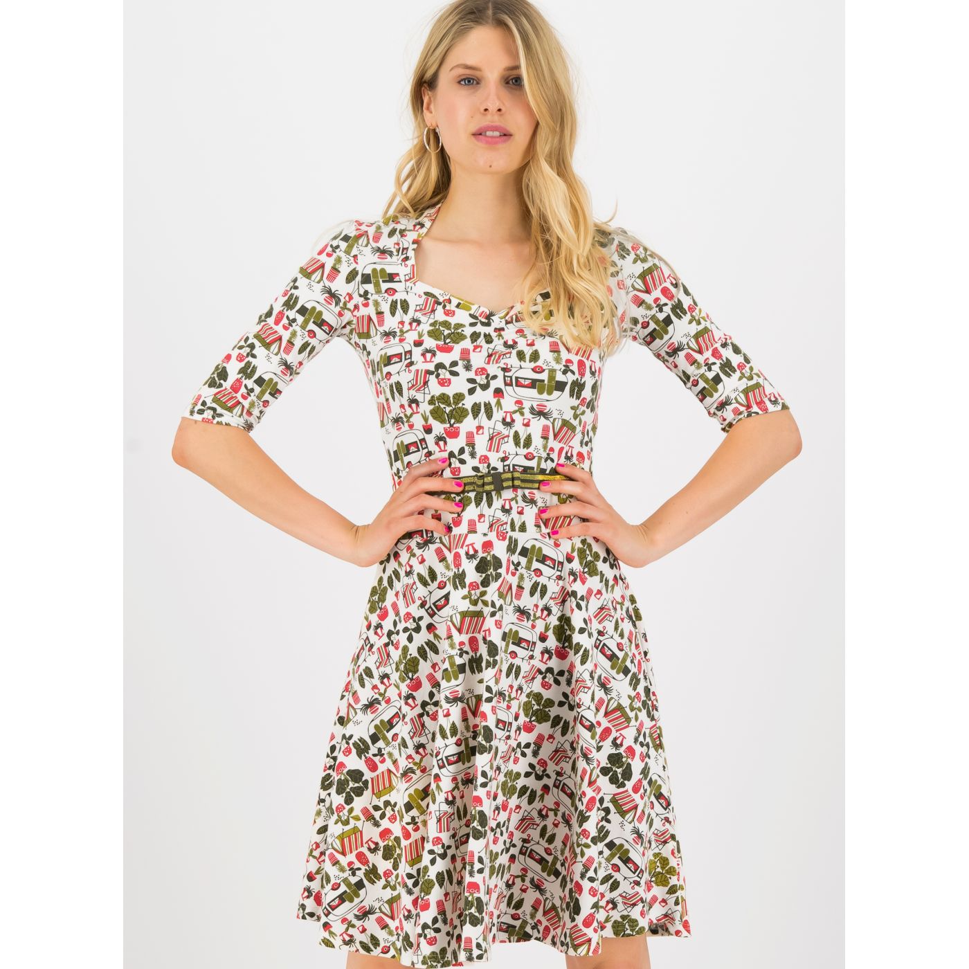 Blutsgeschwister My Garden Cream Patterned Dress