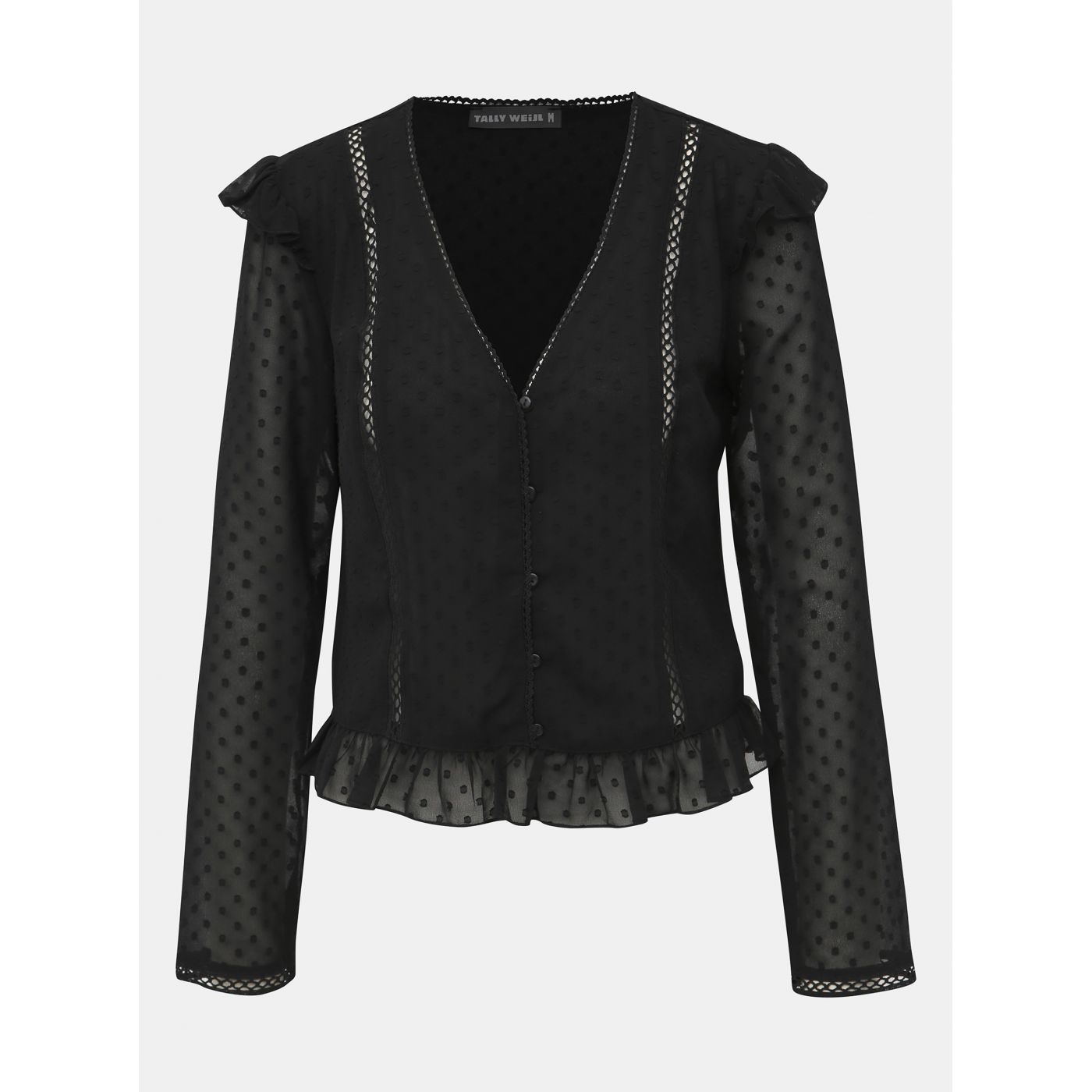 Black blouse with tuffs TALLY WEiJL
