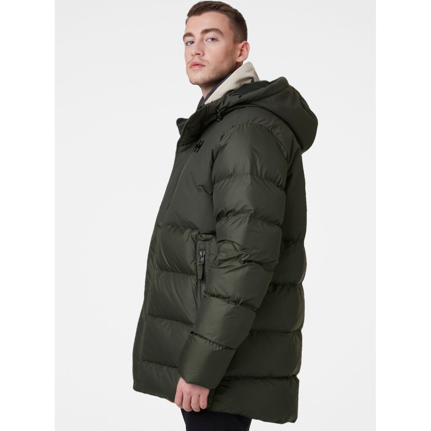 Dark grey men's winter chivised jacket HELLY HANSEN