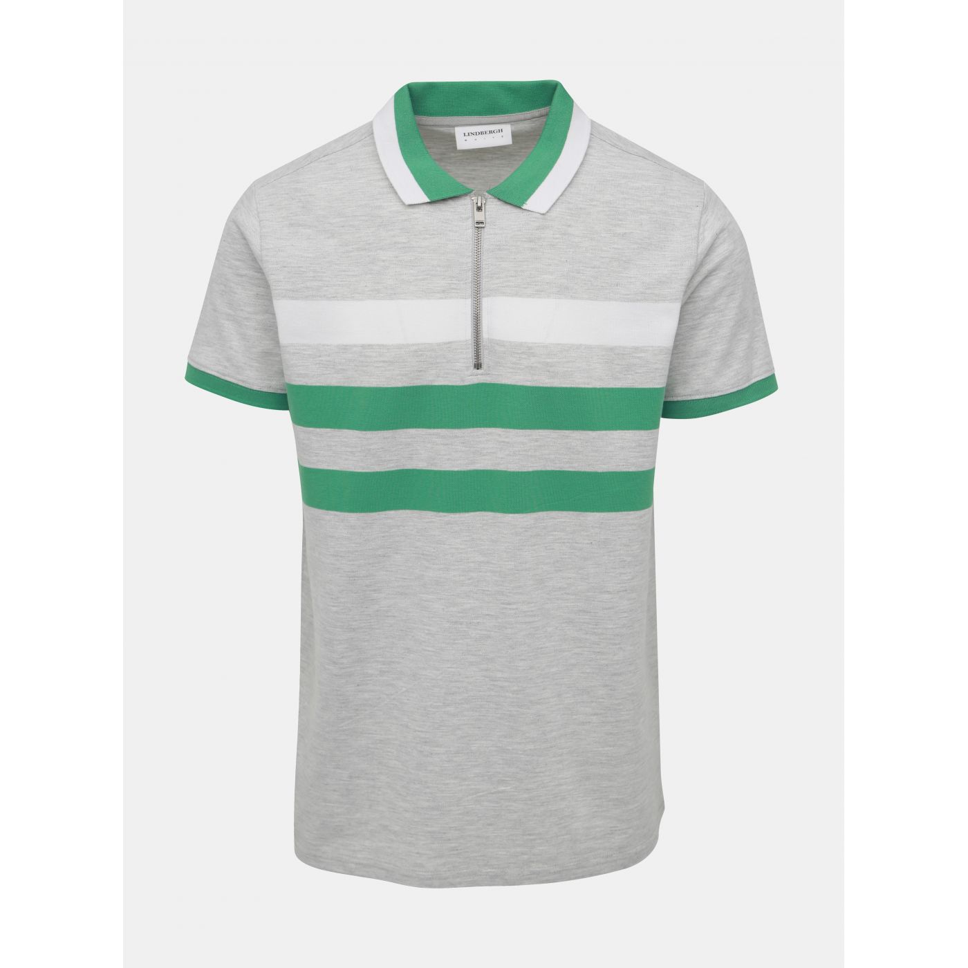 Grey Annealed Polo T-Shirt Lindbergh