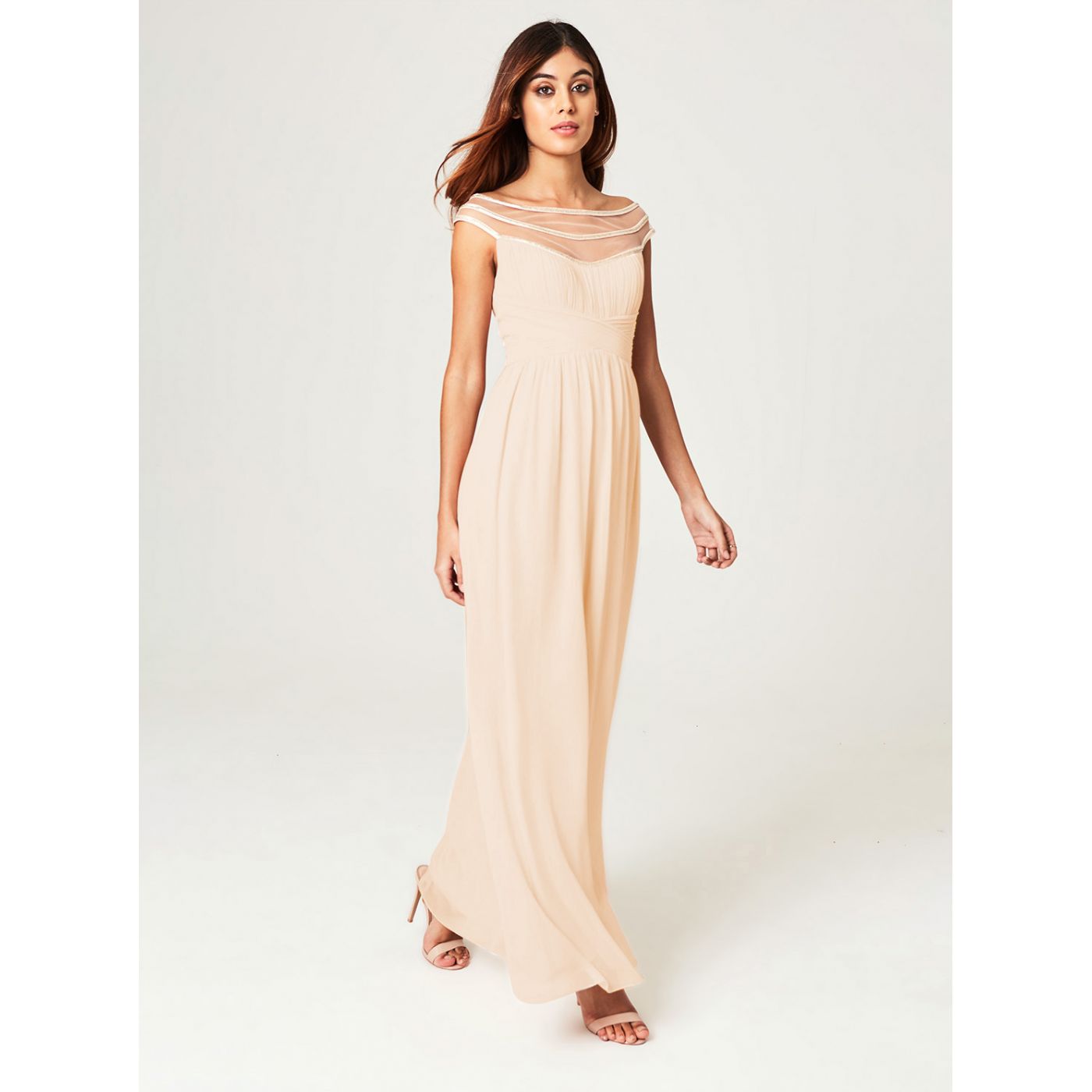 Little Mistress Apricot Maxi Dress