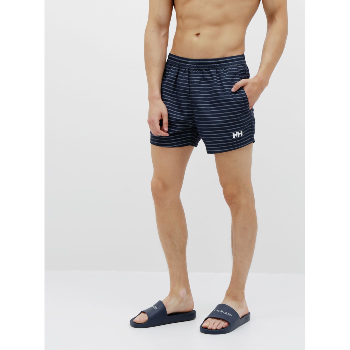 Blue men's striped swimsuit HELLY HANSEN Colwell