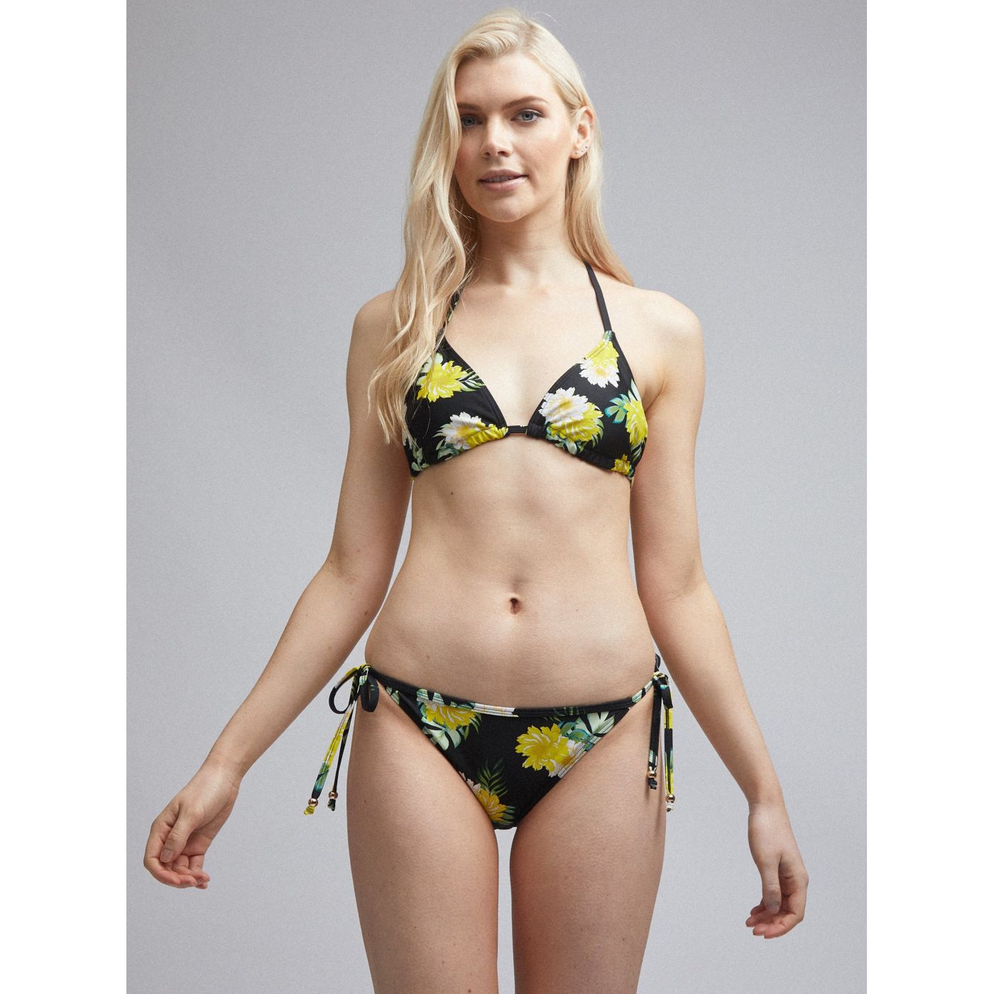 Black floral top of Dorothy Perkins swimsuit