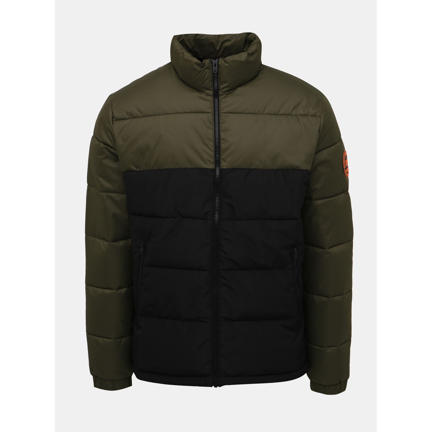 Black-khaki quilted Jacket Jack & Jones Oscar
