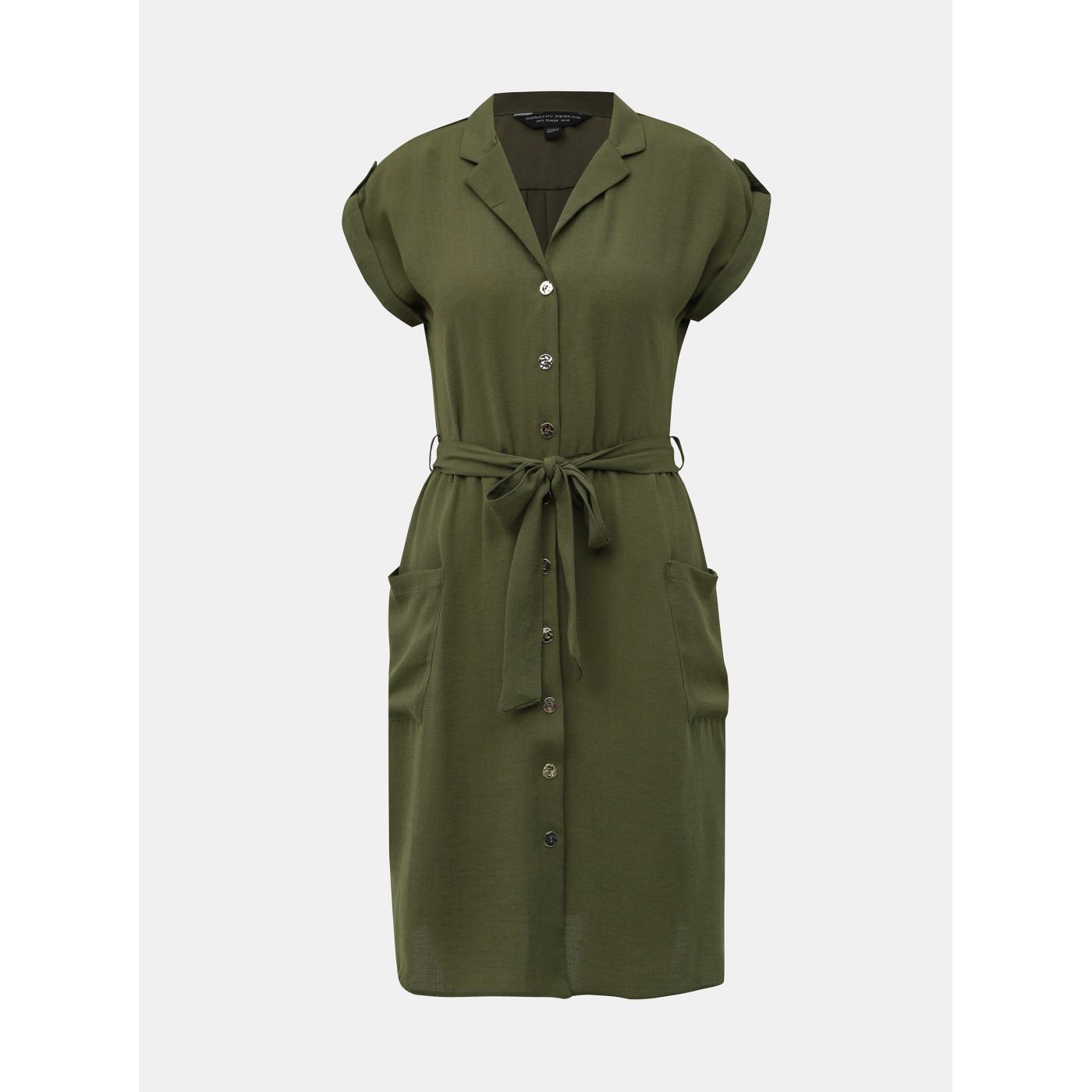 Khaki Shirt Dress By Dorothy Perkins