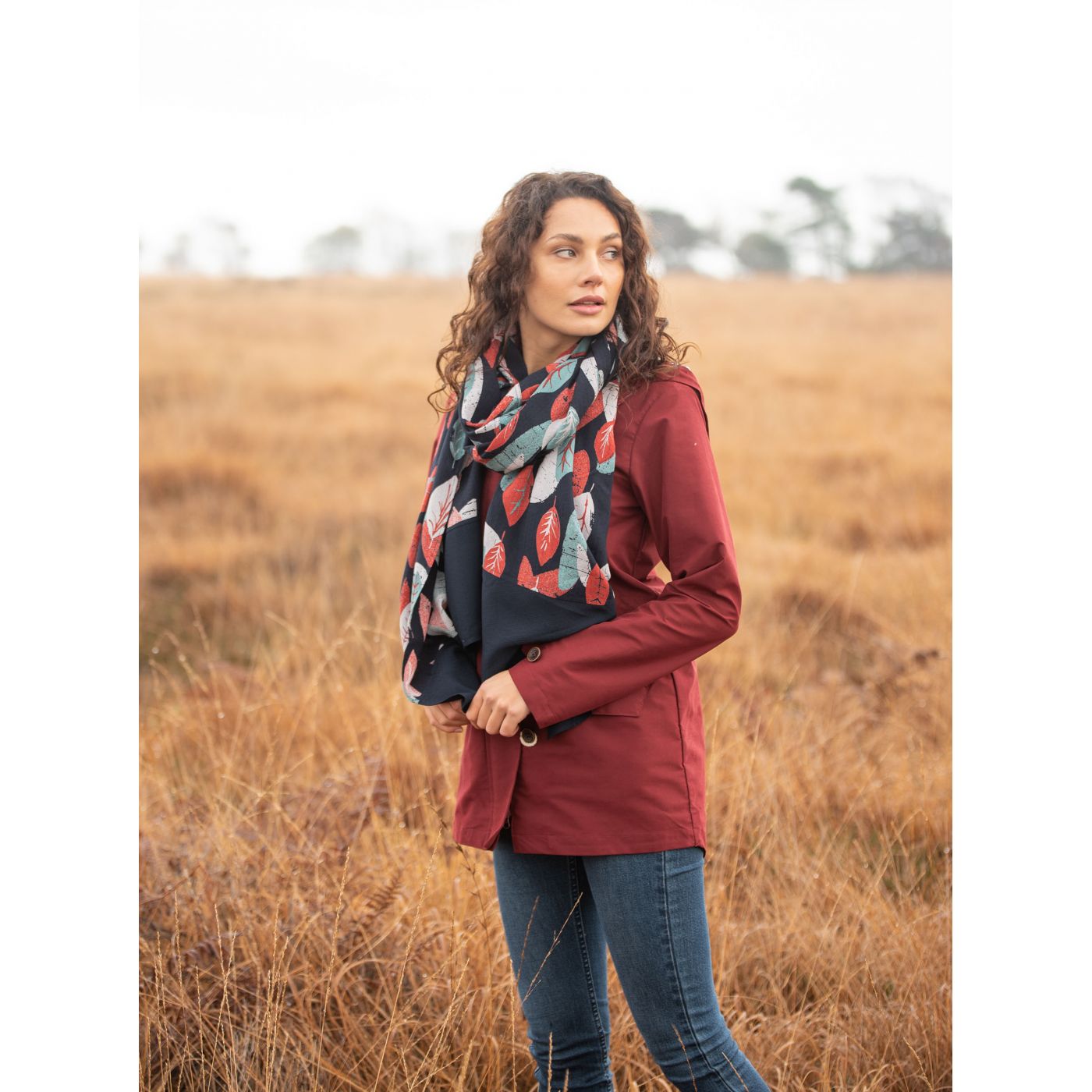 Black patterned Brakeburn scarf