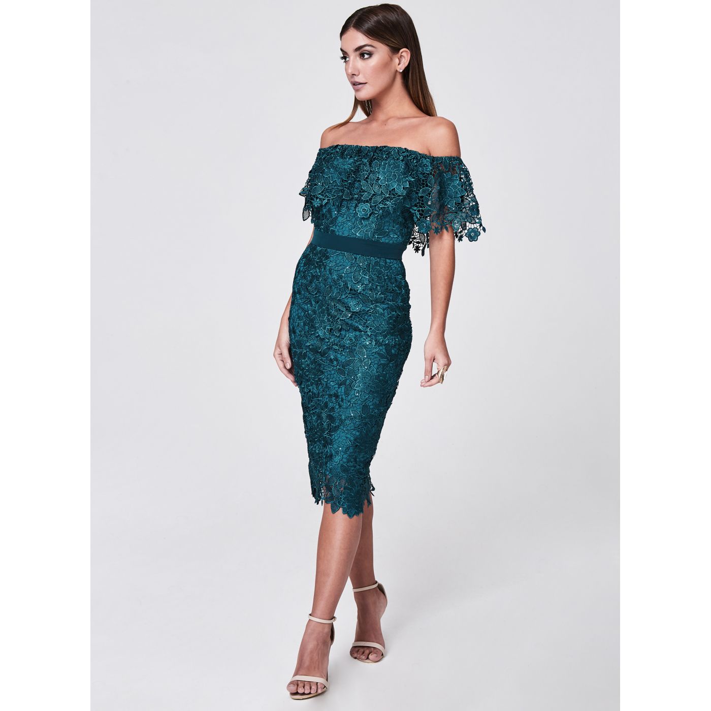 Paper Dolls Off-The-Shoulder Lace Pouch