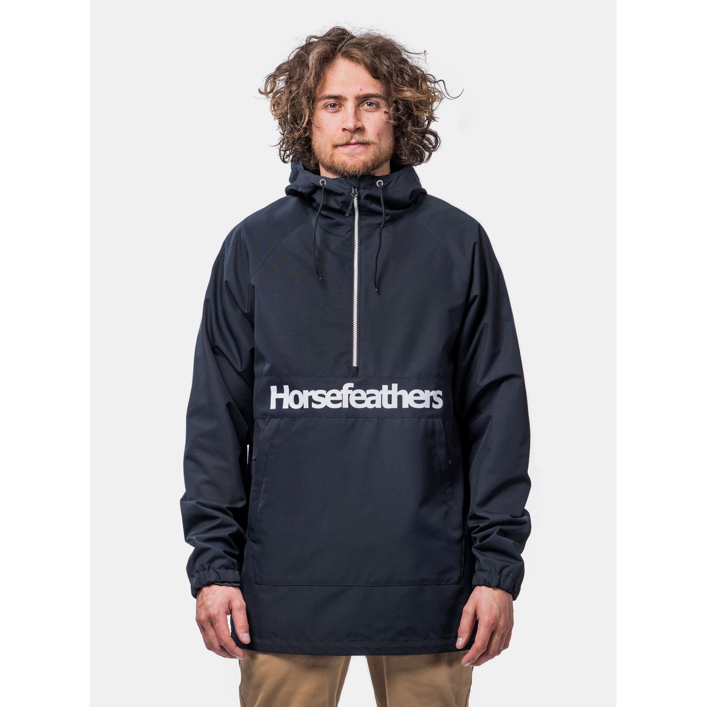 Black Men's Water Repellent Anorak Horsefeathers Perch