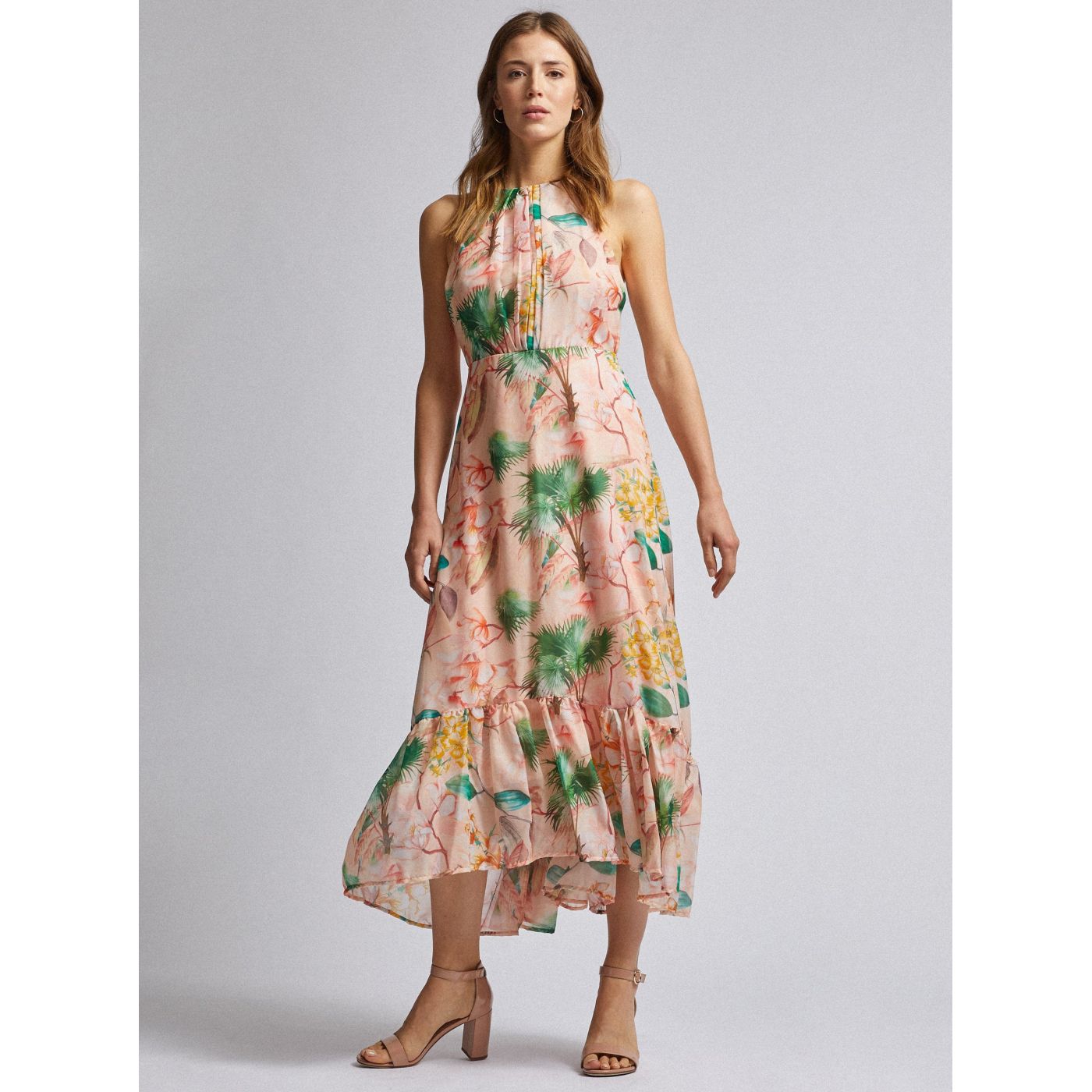 Dorothy Perkins Apricot Floral Maxi dress