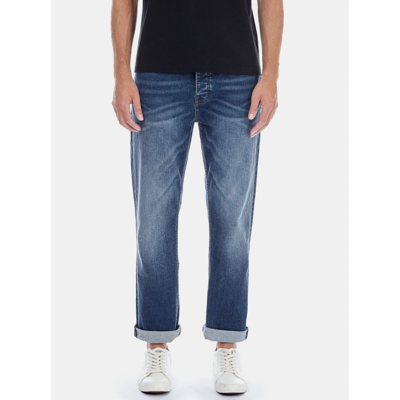 Burton Menswear London Blue Stretch Bootcut Jeans