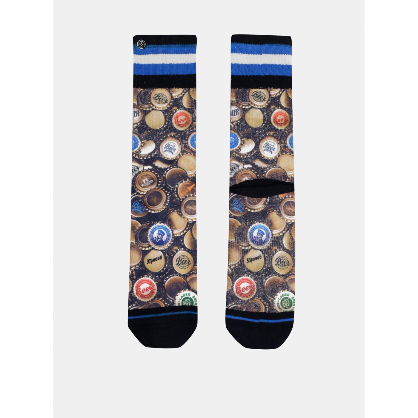 Men's Brown Patterned Socks XPOOOS
