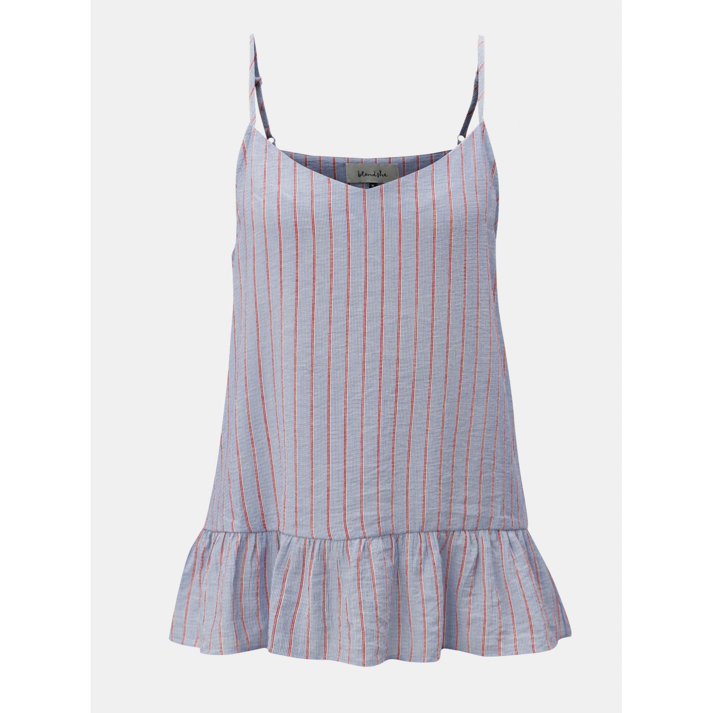 Blendshe Lulis Blue-Red Striped Top