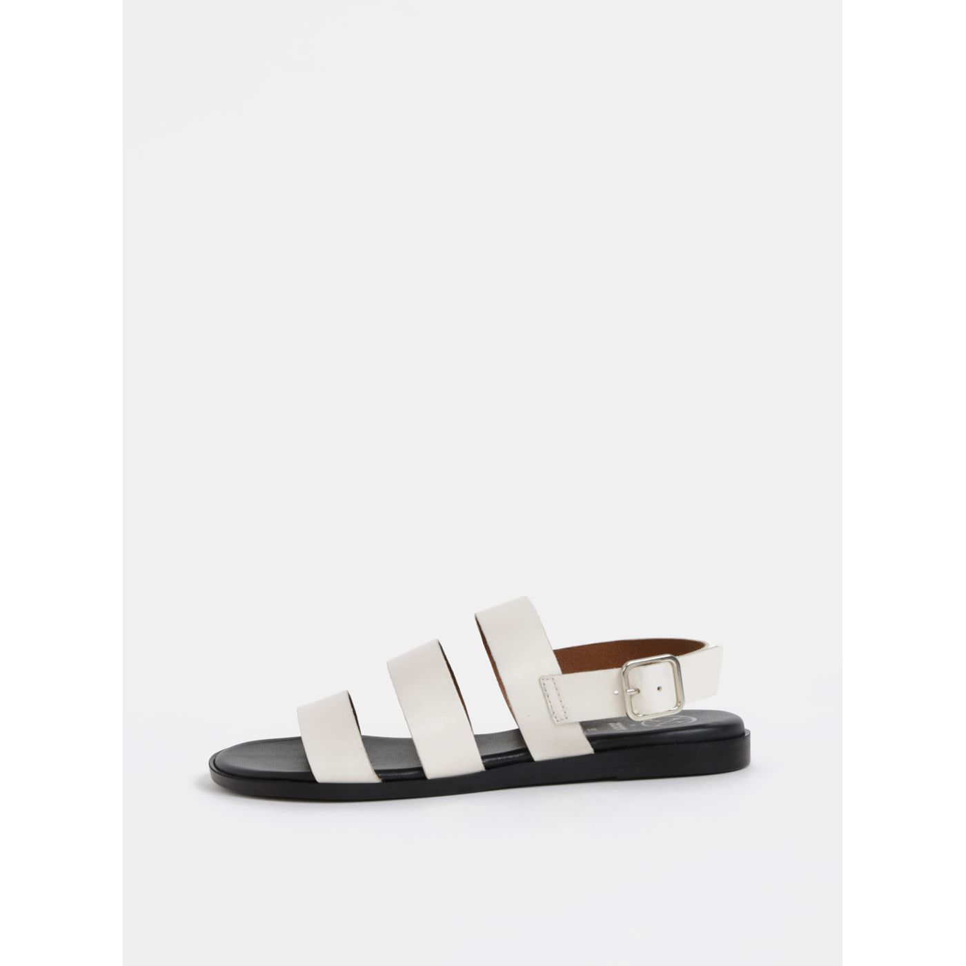 OJJU Cream Leather Sandals