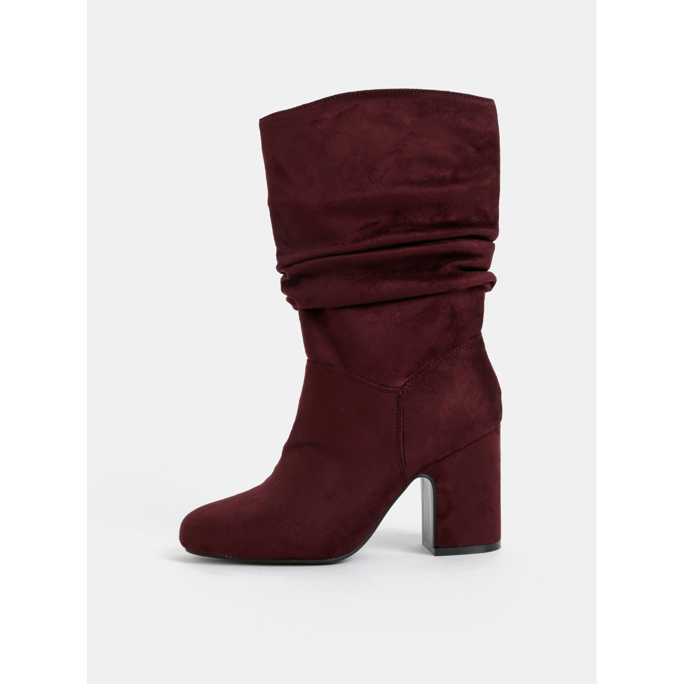 Burgundy low boots in suede finish by Dorothy Perkins