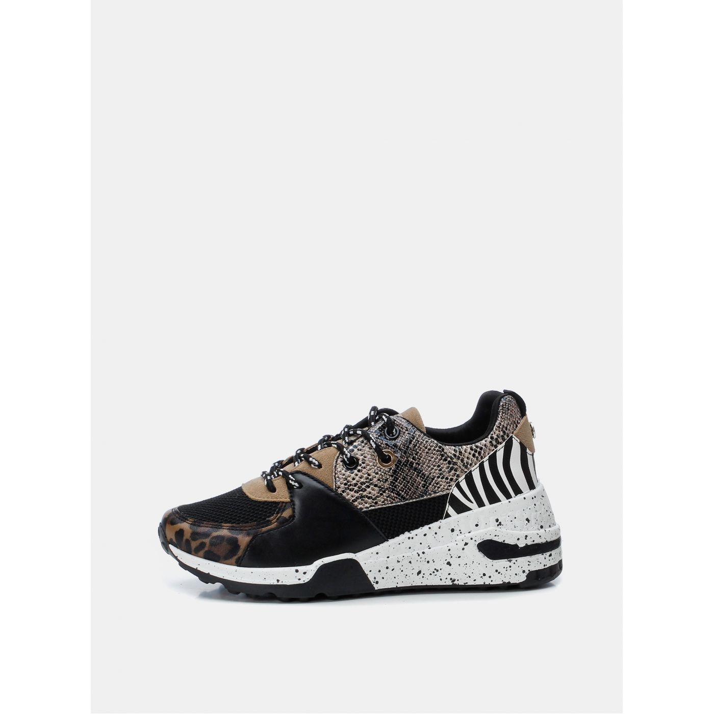 Black-brown women's patterned sneakers Xti