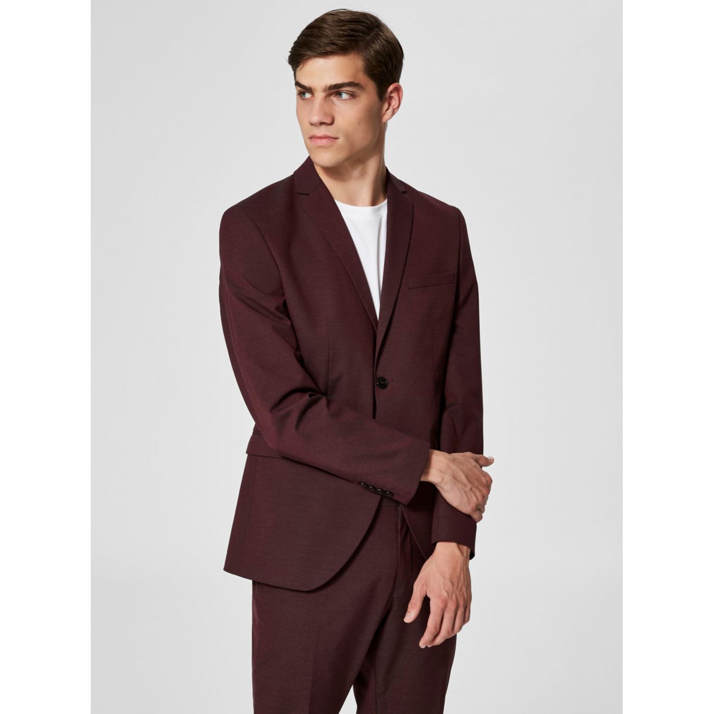 Selected Homme Burgundy Suit Jacket