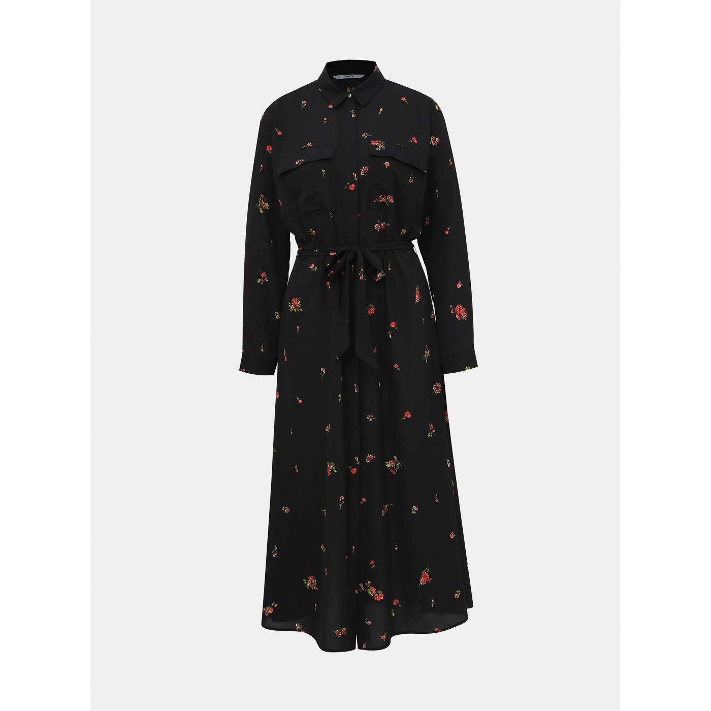 Black floral shirt maxid dress ONLY Ladie