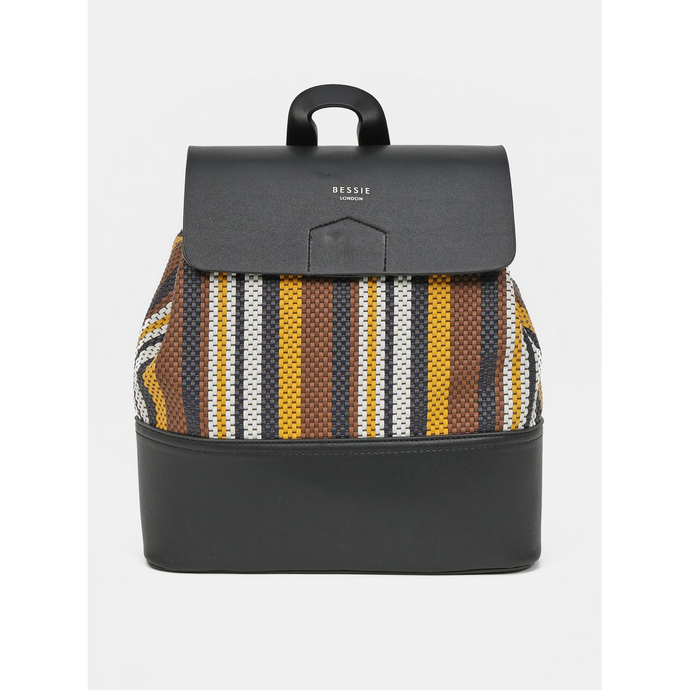 Brown-black striped Backpack Bessie London