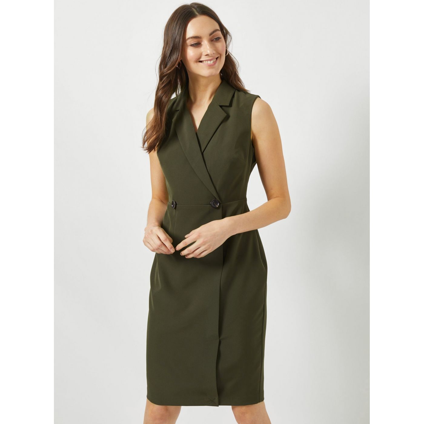 Khaki dress by Dorothy Perkins
