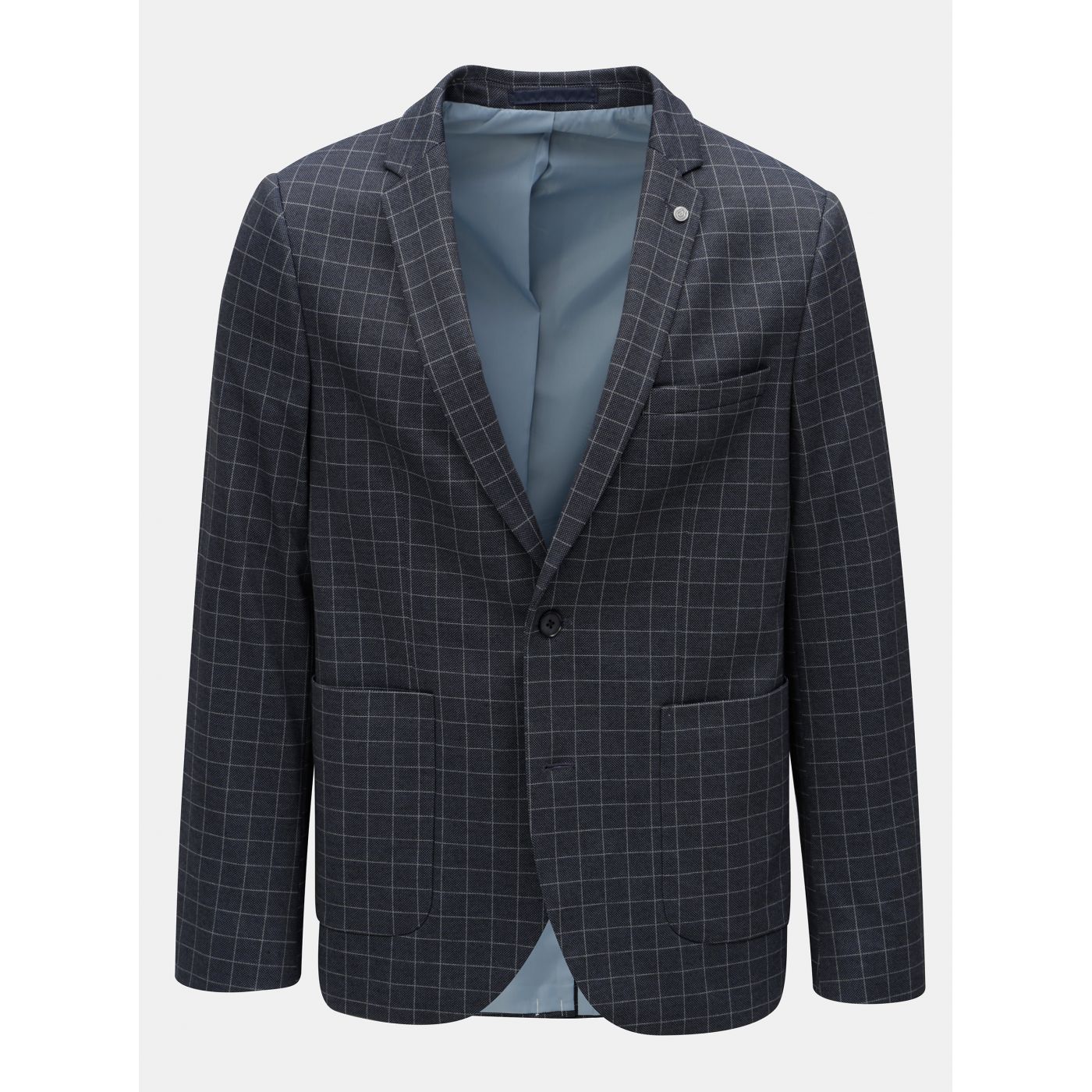 Burton Menswear London Dark Blue Plaid Jacket