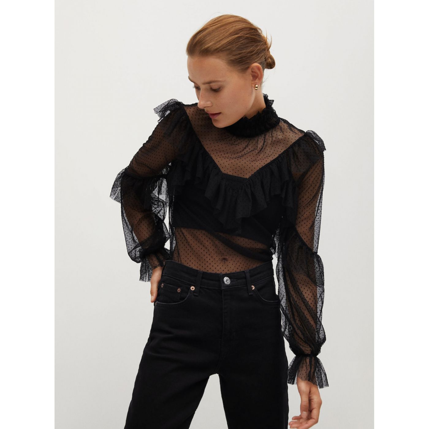 Black Blouse Mango
