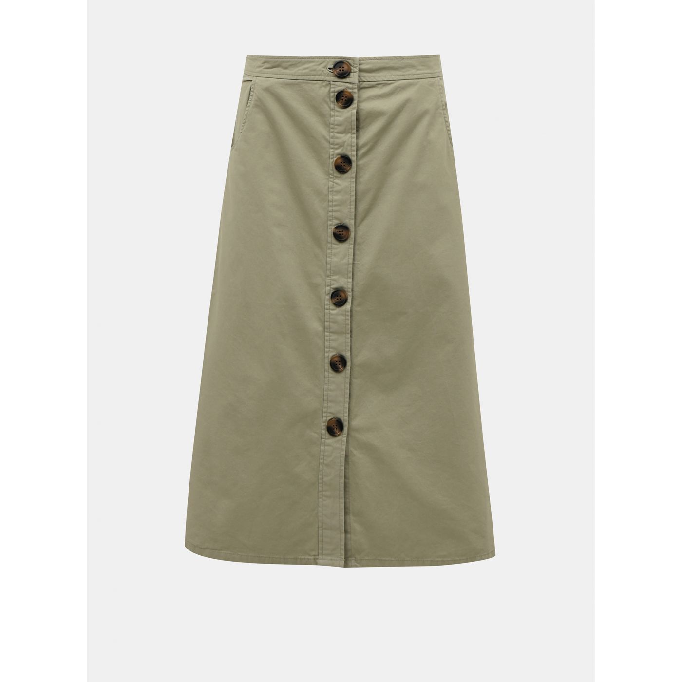 Khaki midi skirt Jacqueline de Yong