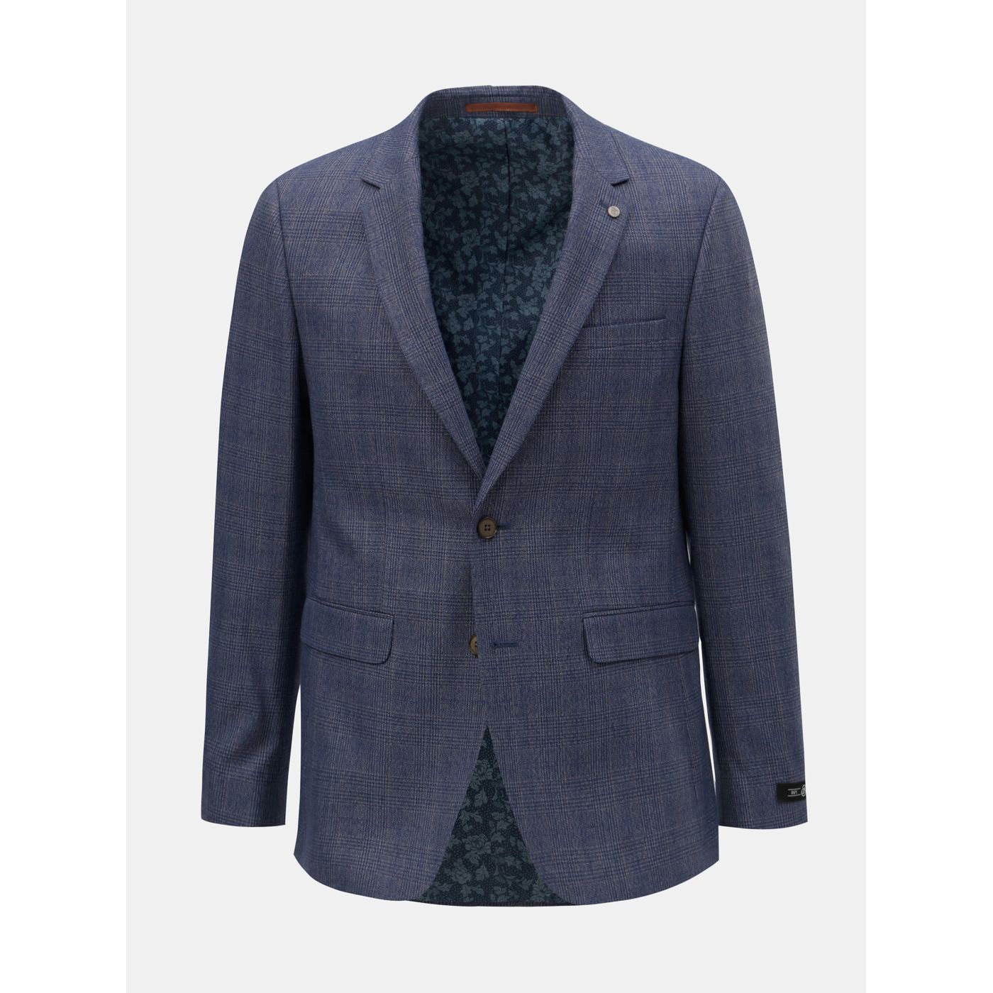 Burton Menswear London Blue Plaid Suit Slim Fit Jacket