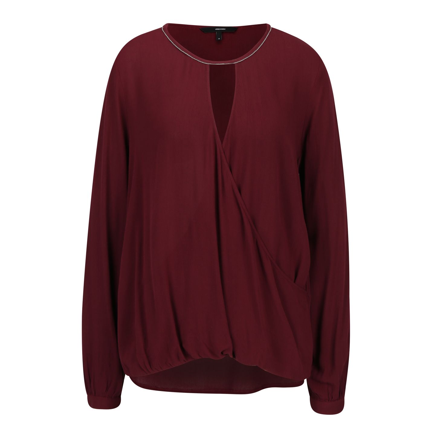 Vero MODA Misty burgundy v-neck