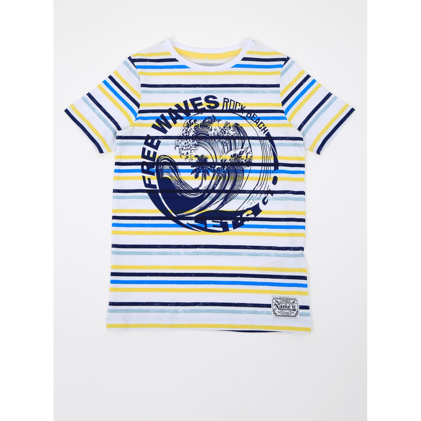 Blue-and-white boys striped t-shirt name it Fonzo