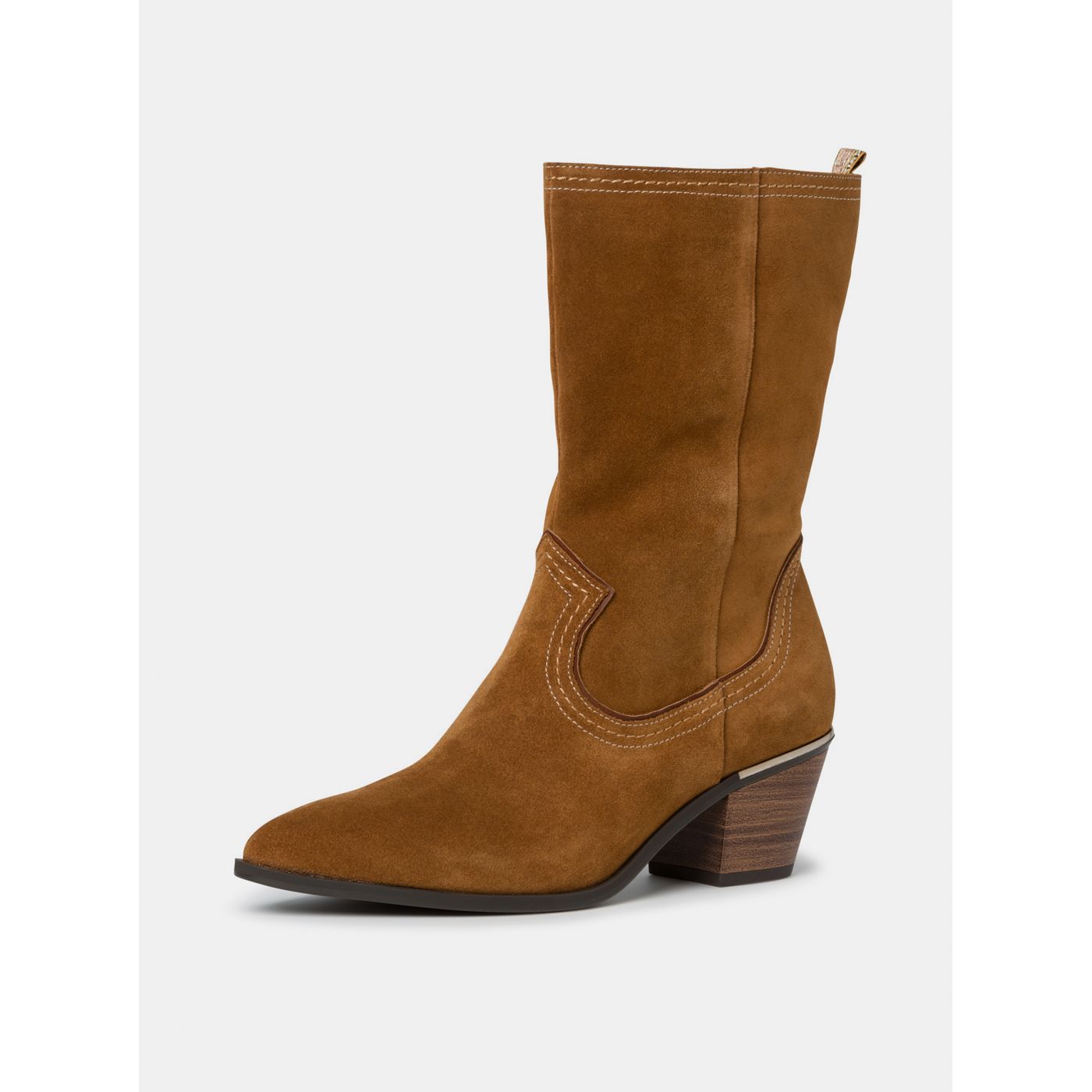 Brown suede boots Tamaris