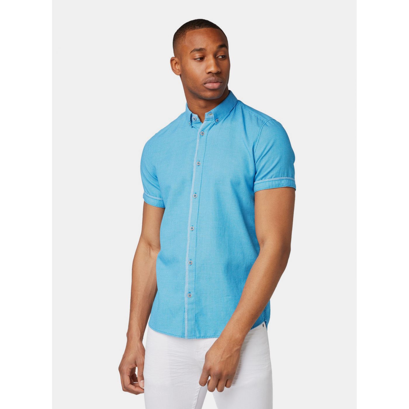 Tom Tailor Blue Men's Patterned Shirt