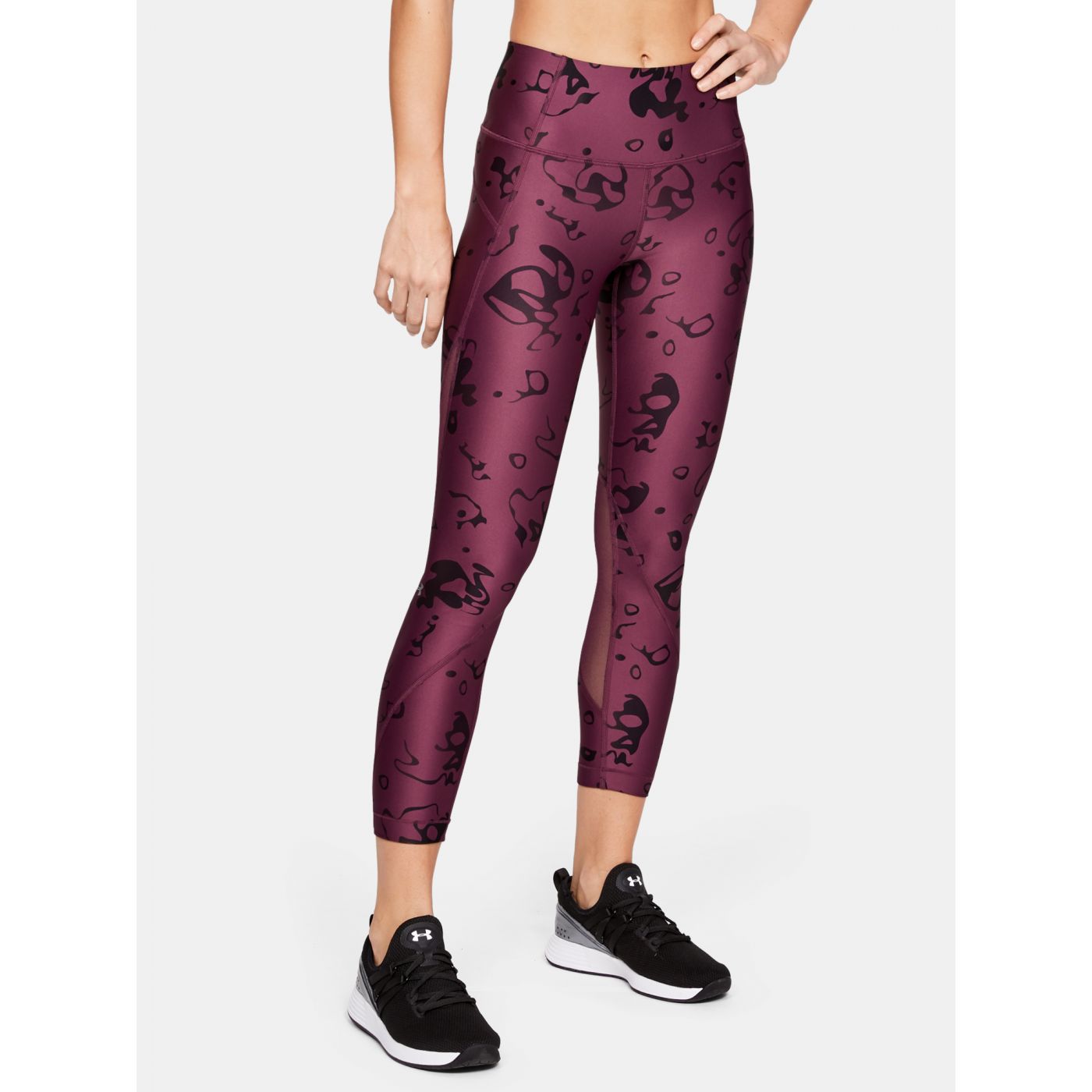 Under Armour HG Armour Ankle Crop - Ako Print-Purp Leggings