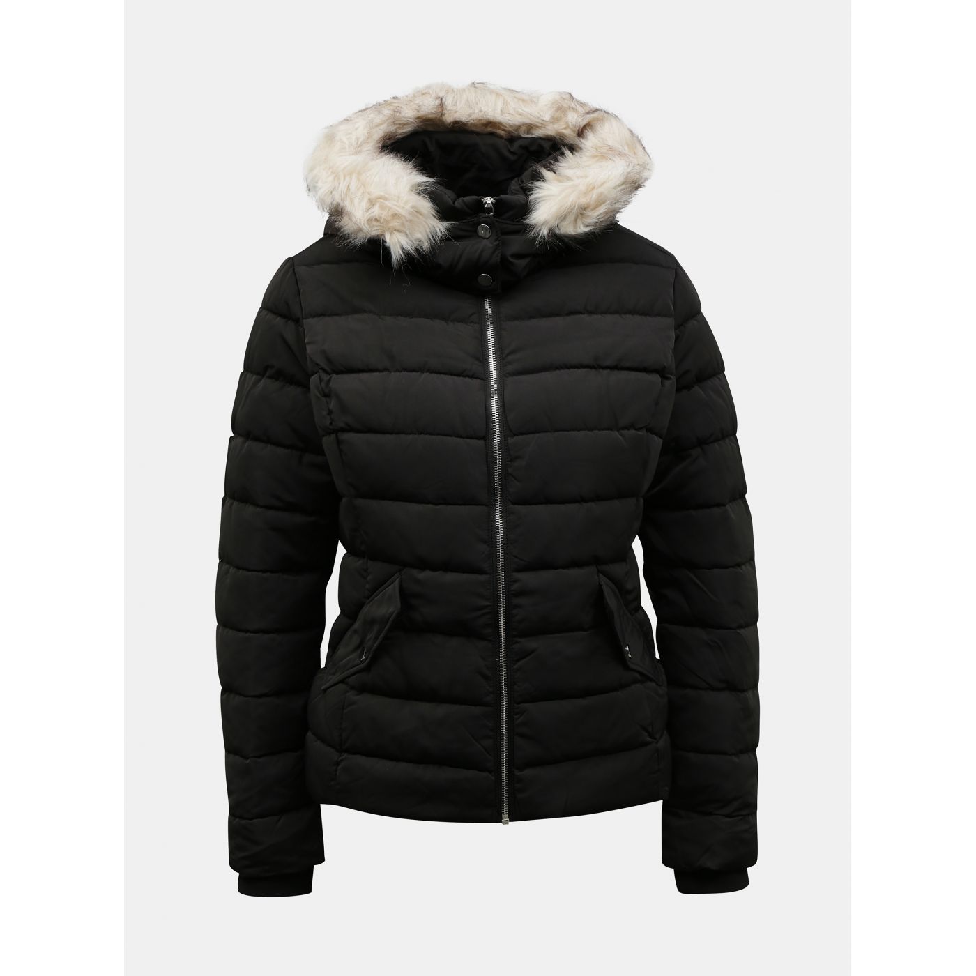 Black winter chive jacket with artificial fur TALLY WEiJL