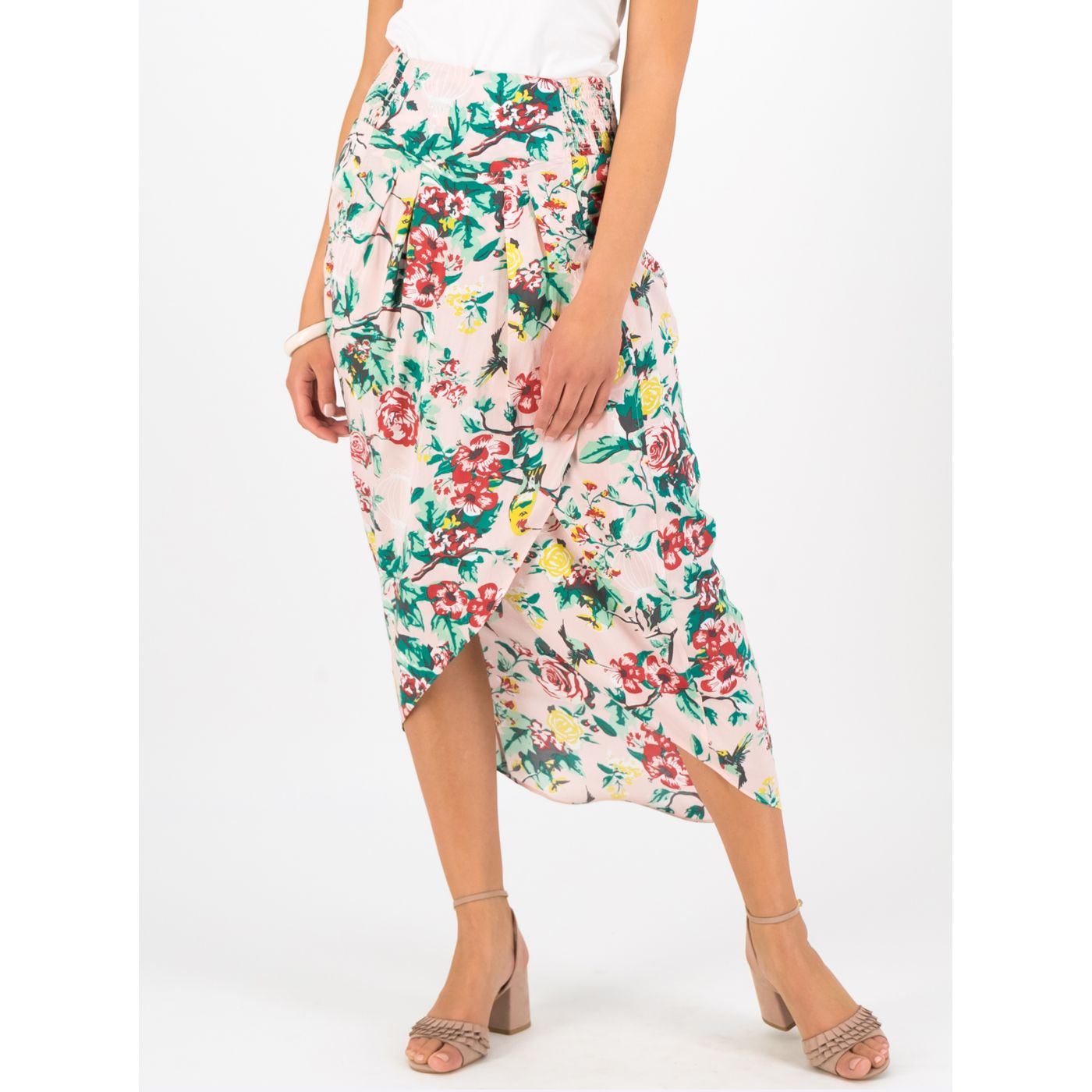 Light pink floral midi skirt Blutsgeschwister