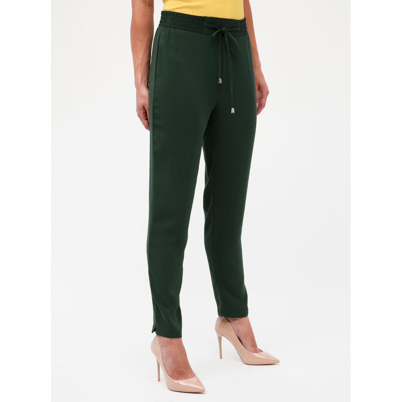 Khaki high-waisted pants by Dorothy Perkins