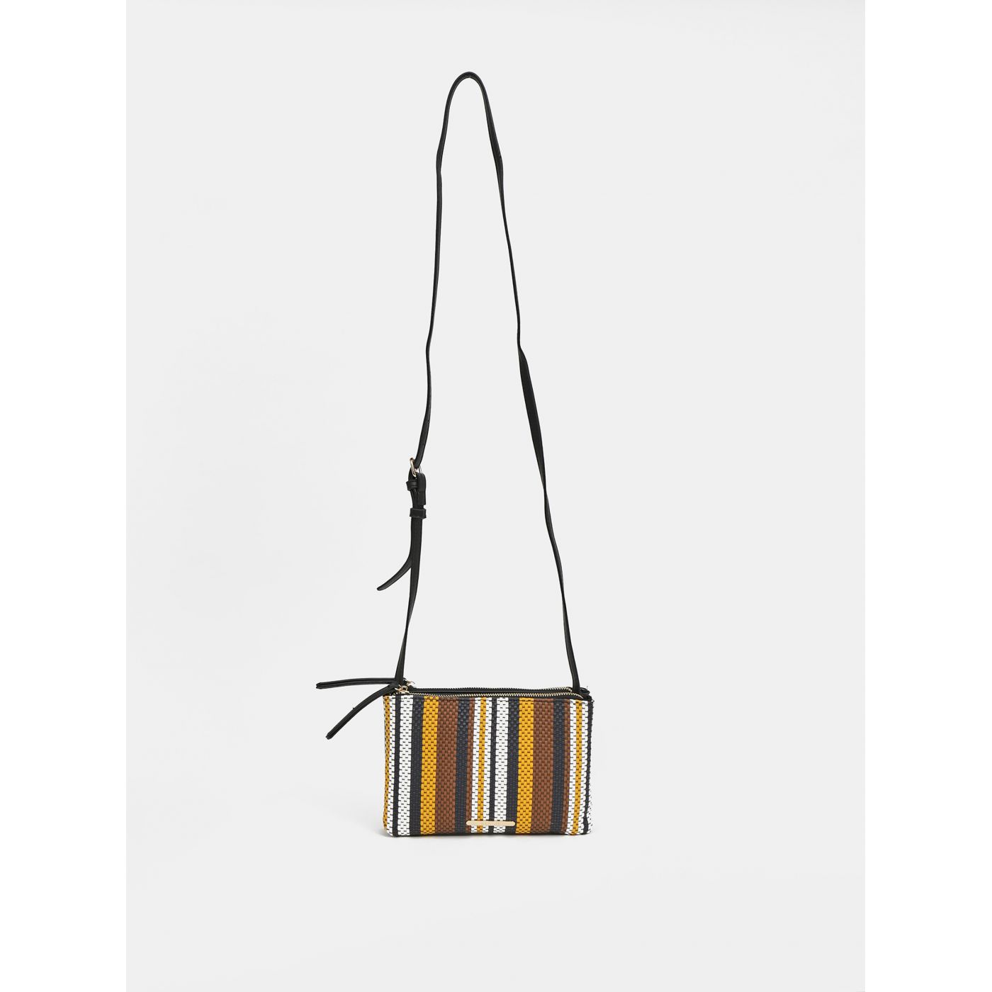 Brown-black striped crossbody handbag Bessie London
