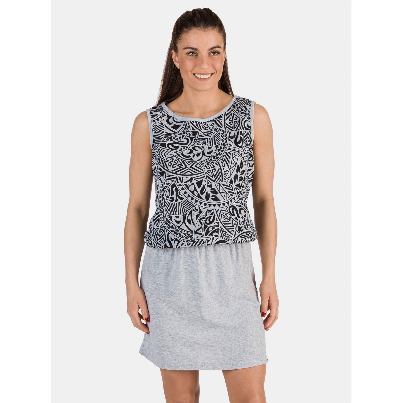 Grey patterned dress SAM 73