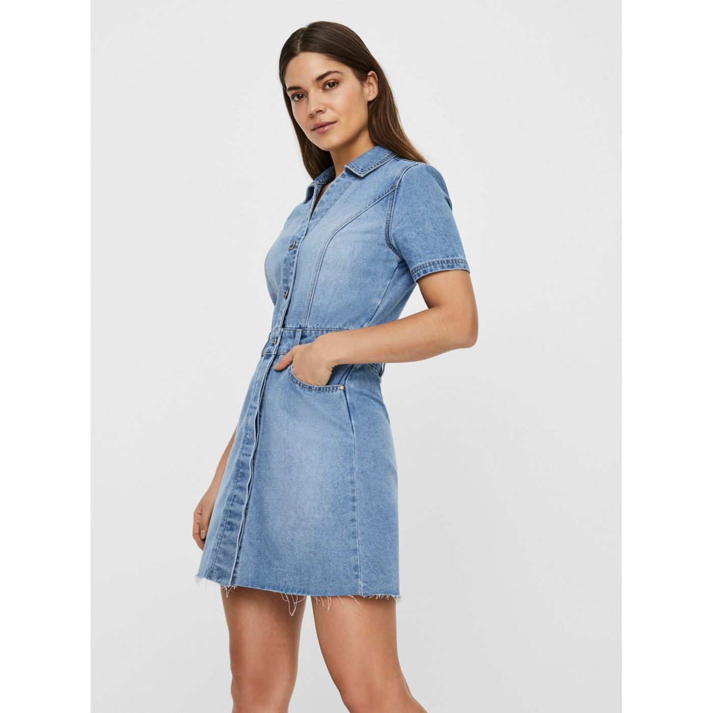 Noisy May Lisa Blue Denim Dress