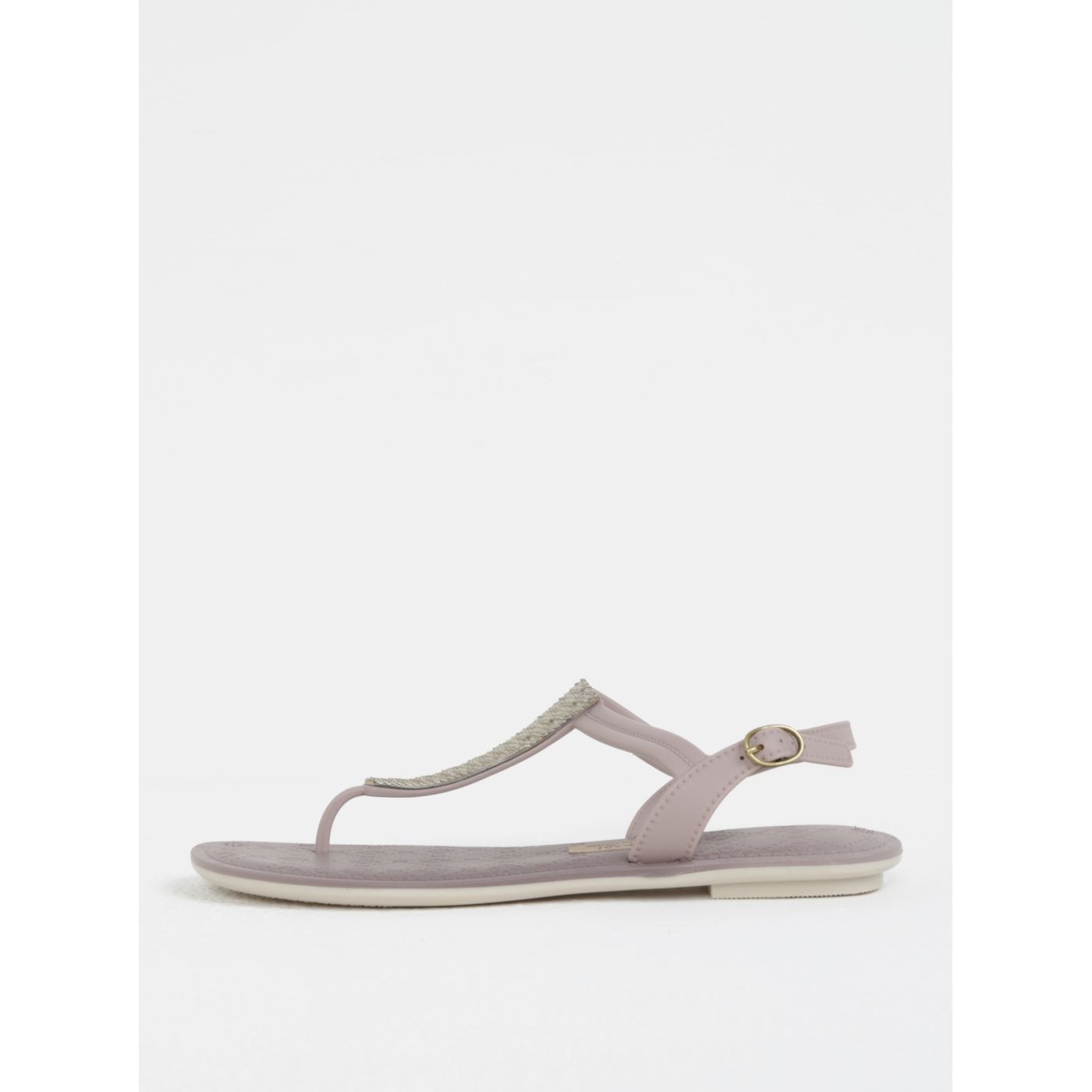 Light purple sandals with Grendha Sense decorative appliqué