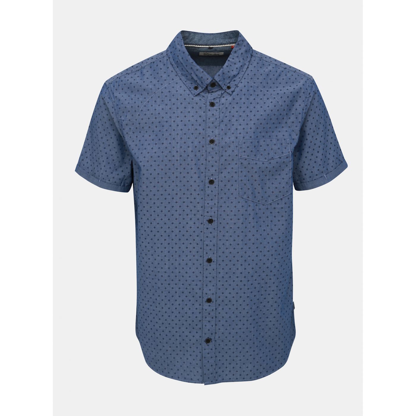 Blue Patterned Blend Shirt