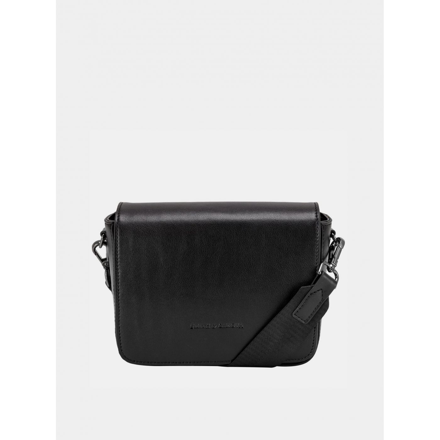 Black leather crossbody handbag Smith & Canova Jensen