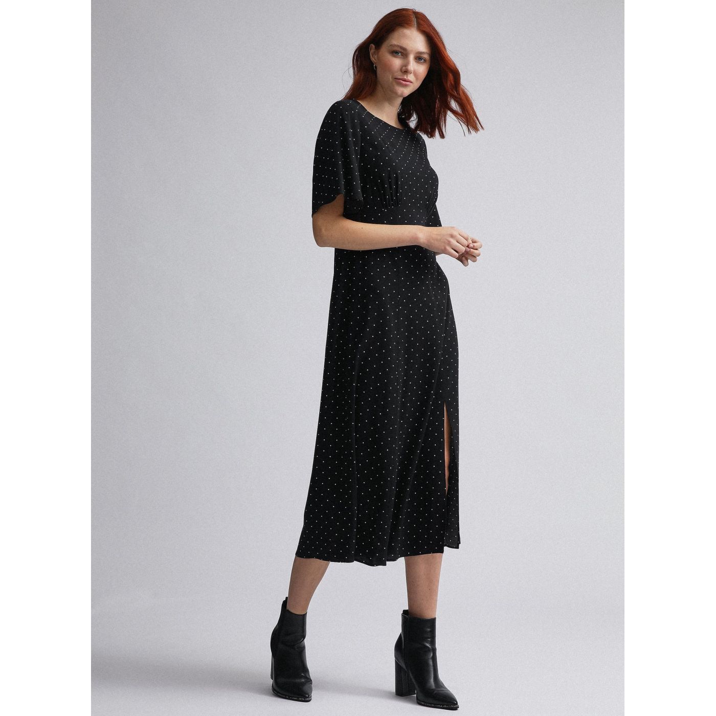 Black dotted mididishes Dorothy Perkins
