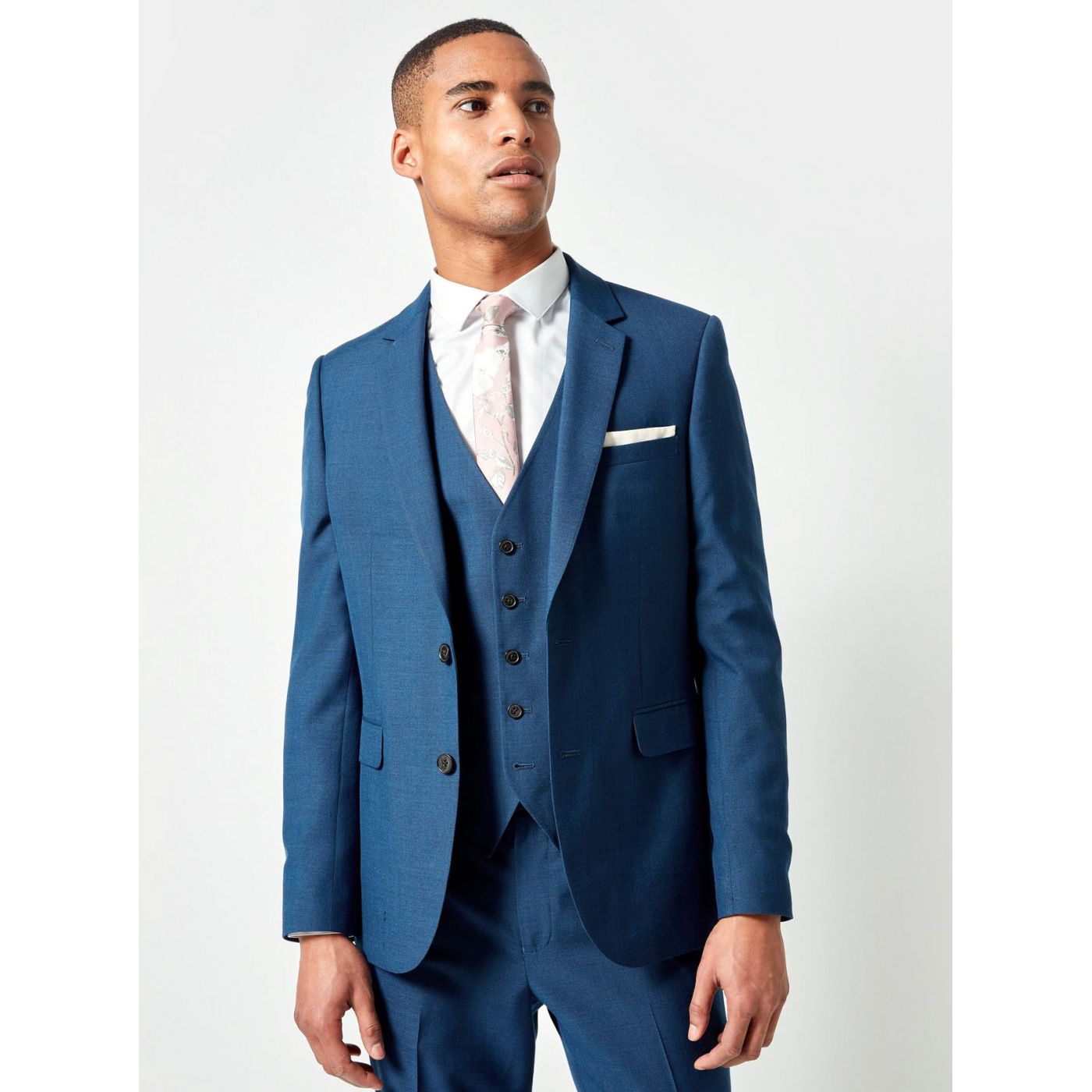 Burton Menswear London Blue Suit Slim Fit Jacket